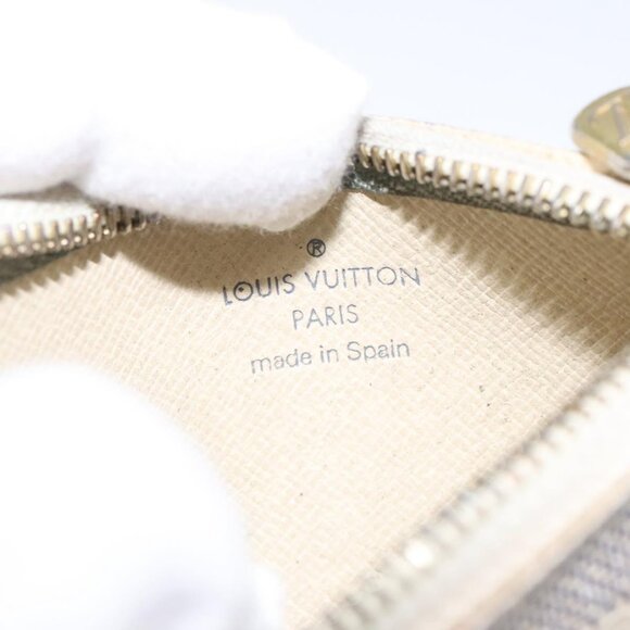 LOUIS VUITTON Damier Azur Pochette Cles Coin Purse N62659 LV Auth ki5525 - Picture 9 of 15